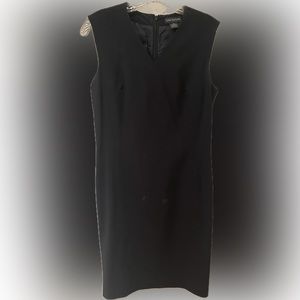 Ann Taylor black fitted sheath lined dress